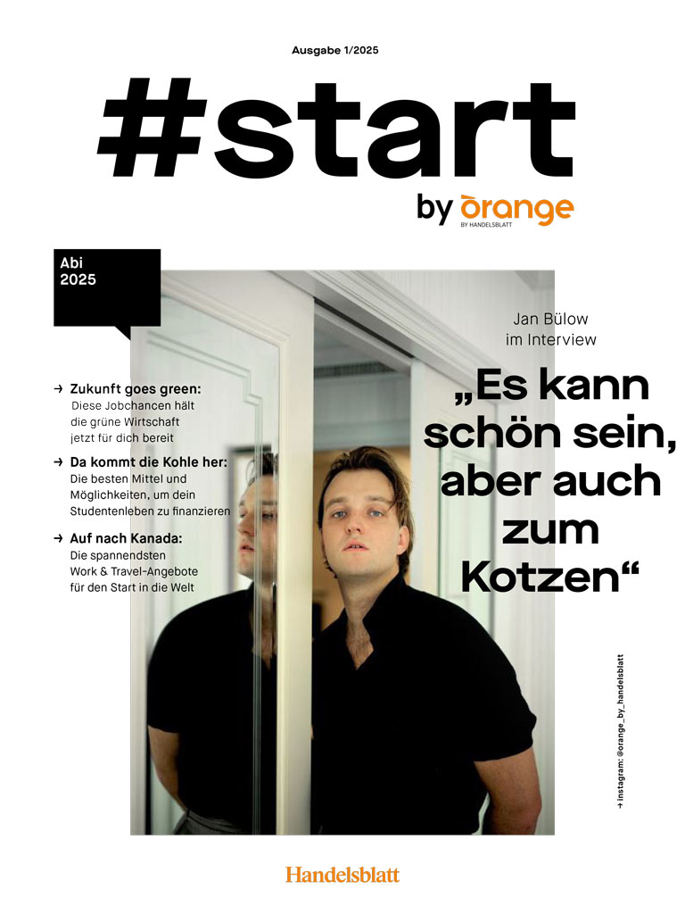 Cover der Zeitschrift "Start" mit einen Foto von Jan Bülow.